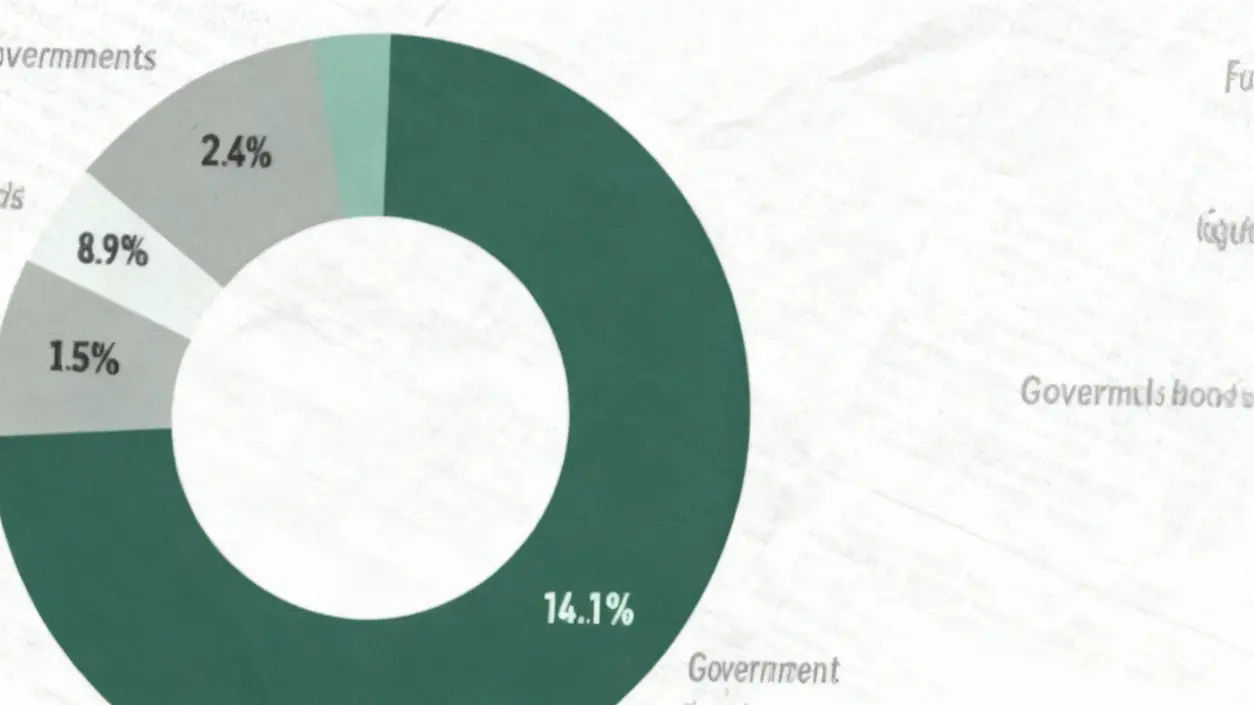 Grafico a torta con dati percentuali relativi a categorie economiche